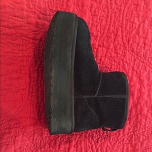 UGG Black Heeled Boots with Sleek Design